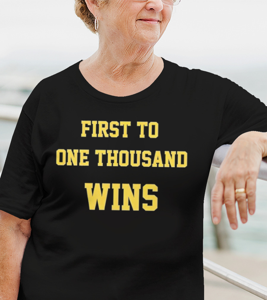 First To One Thousand Wins Michigan Wolverines T-Shirt