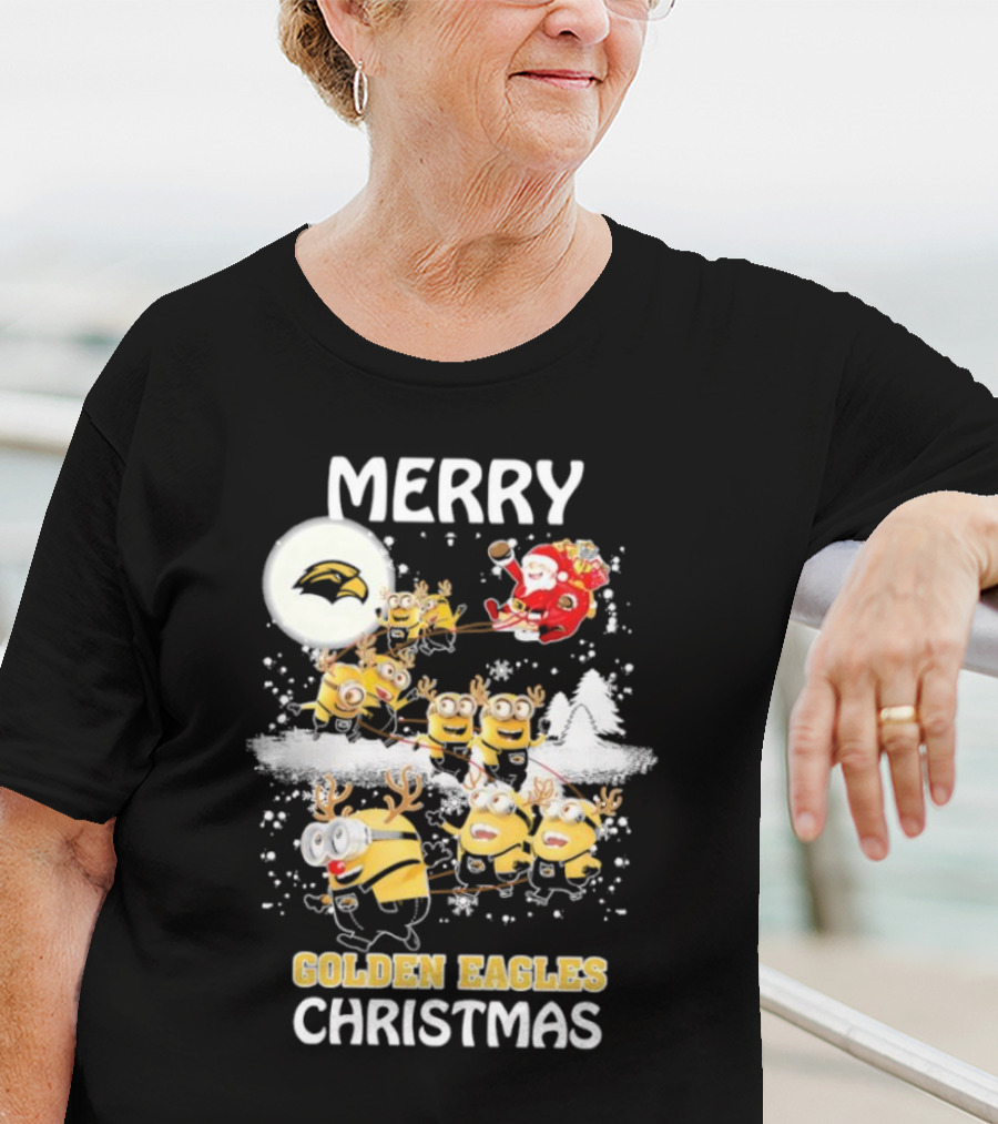 Merry Minions Southern Miss Golden Eagles Christmas T-Shirt