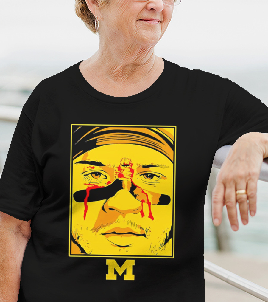Blake Corum Game Face Michigan Wolverines Football Yellow M T-Shirt