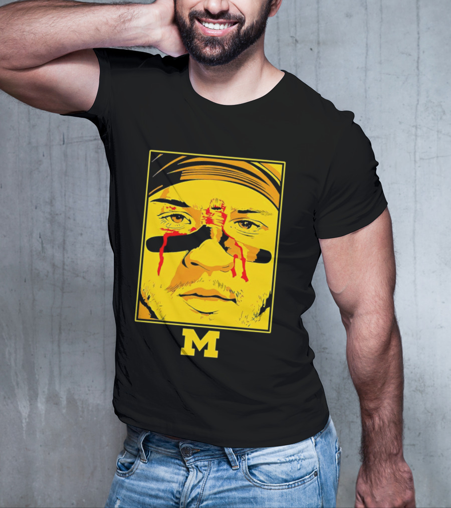 Blake Corum Game Face Michigan Wolverines Football Yellow M T-Shirt