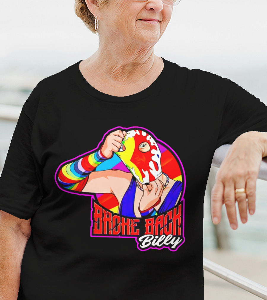 Broke Back Billy Colorful Wrestling Mask T-Shirt