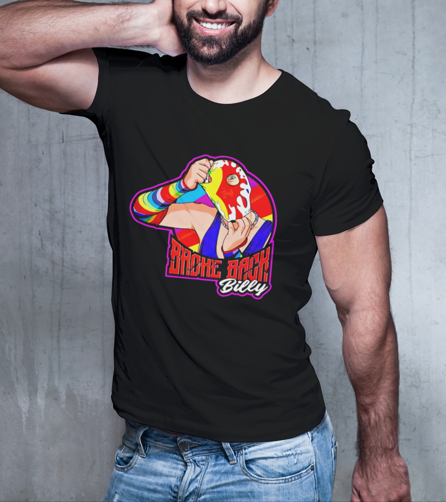 Broke Back Billy Colorful Wrestling Mask T-Shirt