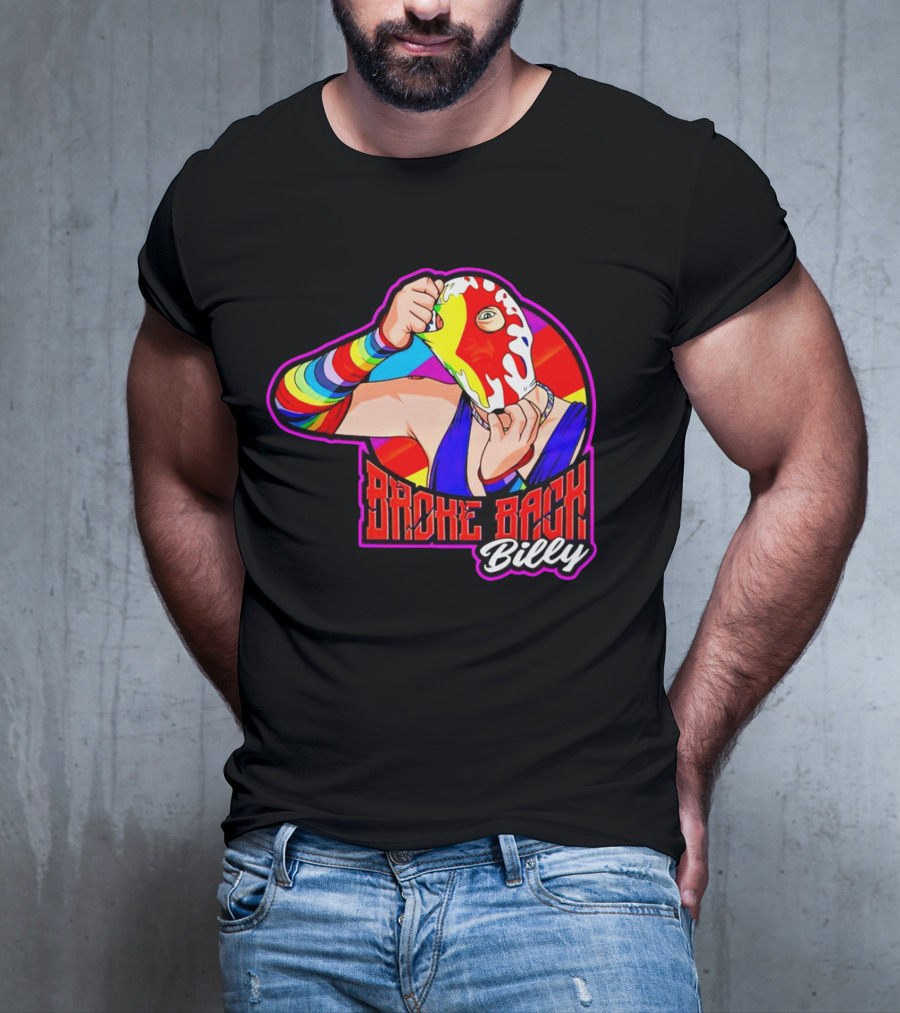 Broke Back Billy Colorful Wrestling Mask T-Shirt