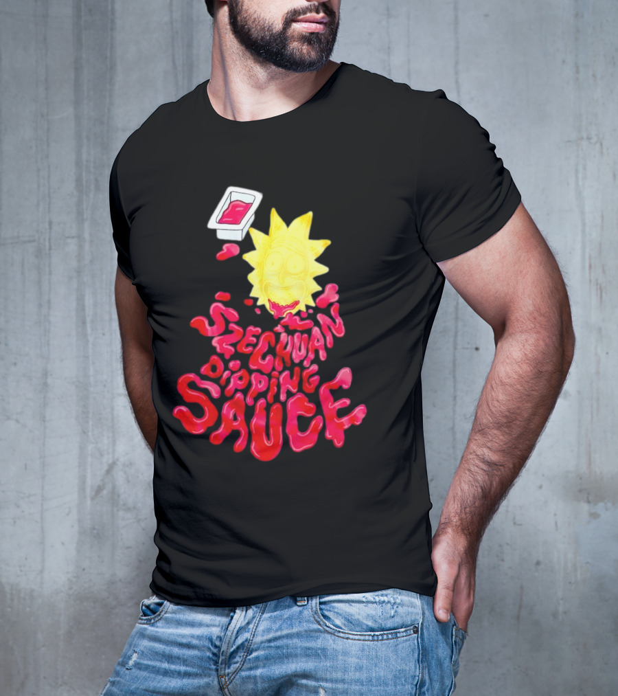 Rick And Morty Szechuan Dipping Sauce Melting Face T-Shirt