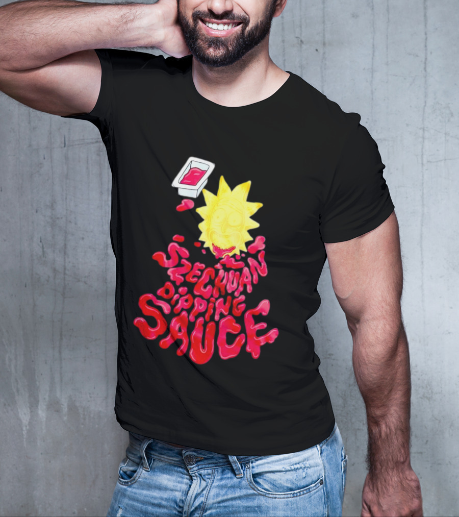 Rick And Morty Szechuan Dipping Sauce Melting Face T-Shirt