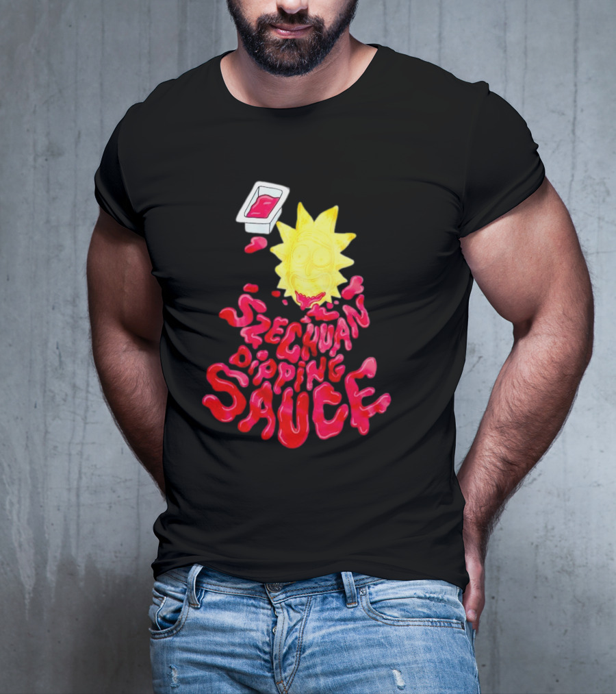 Rick And Morty Szechuan Dipping Sauce Melting Face T-Shirt