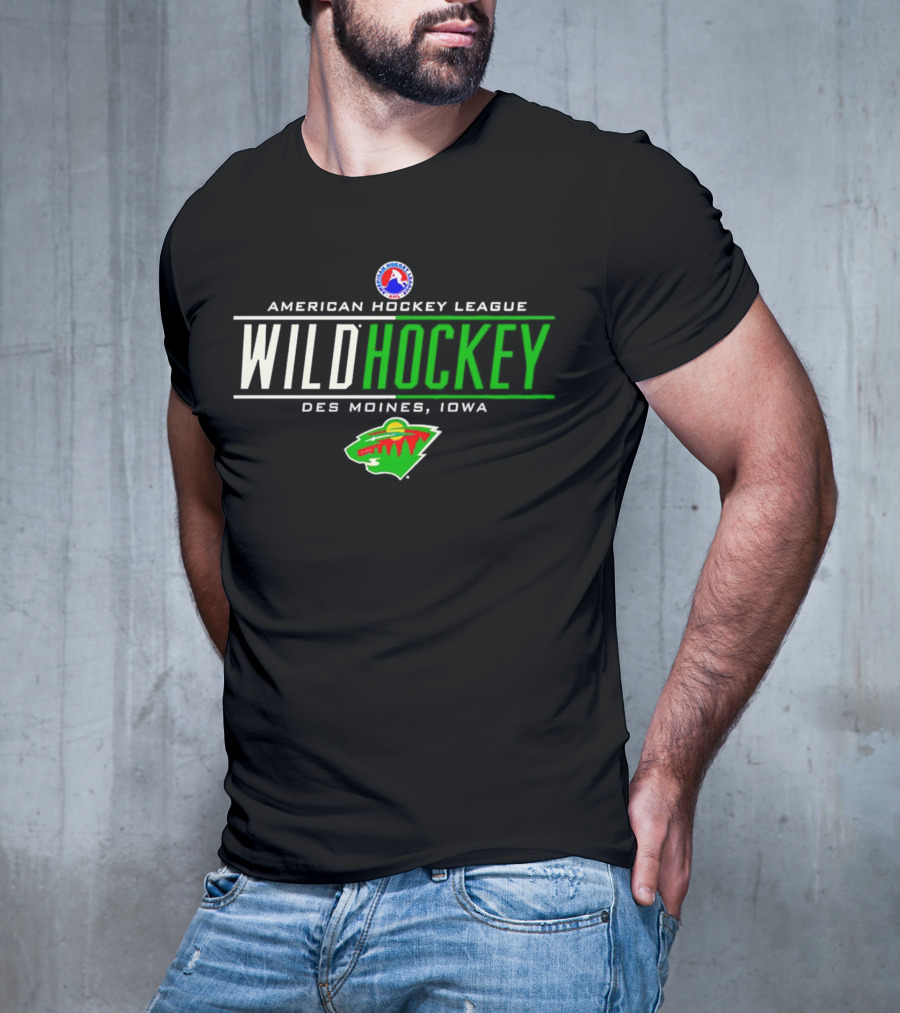 American Hockey League Wild Hockey Des Moines Iowa T-Shirt