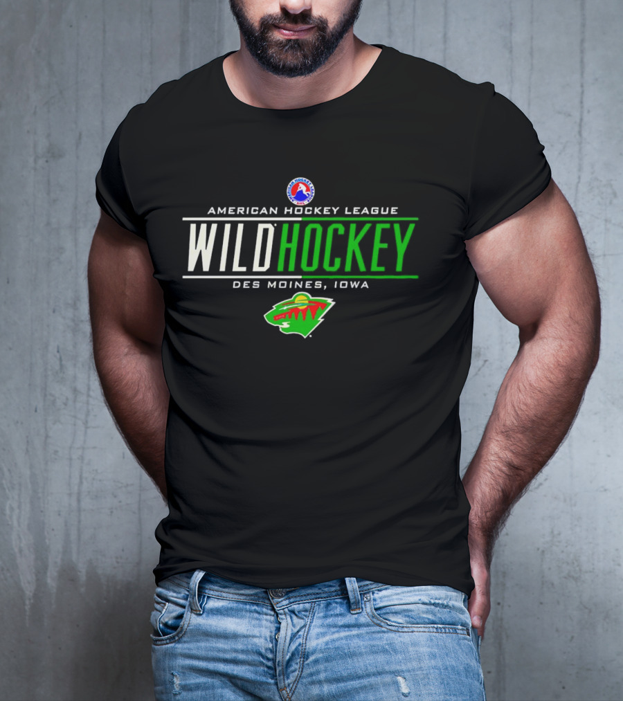 American Hockey League Wild Hockey Des Moines Iowa T-Shirt