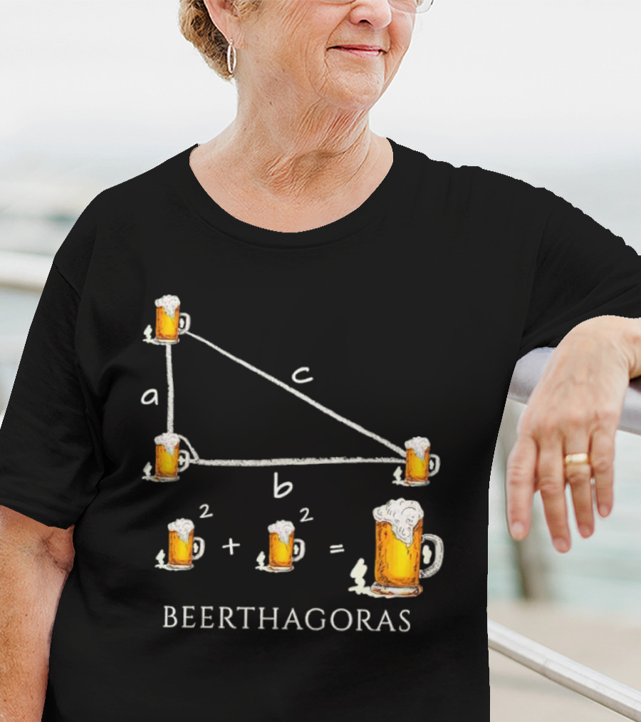 Beerthagoras Theorem Math Pythagoras Beer Mugs Equation T-Shirt