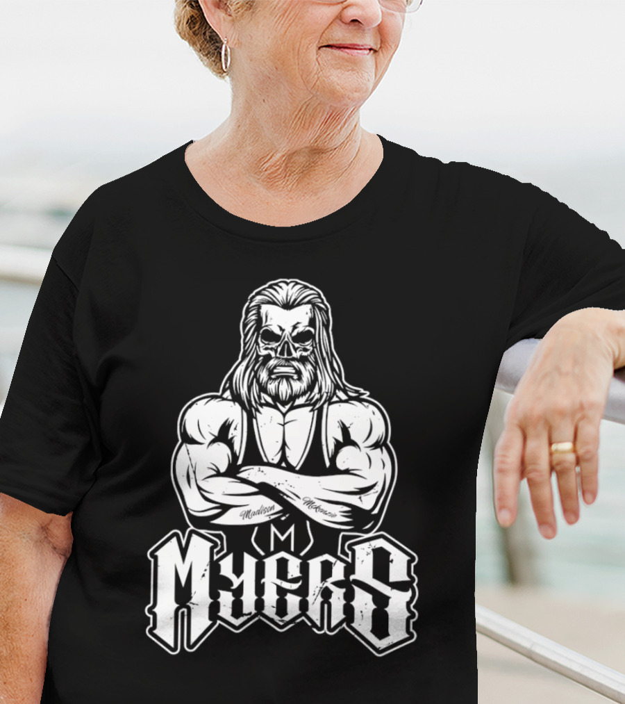 Brian Myers Fka Curt Hawkins Skull Crossed Arms Tattooed Madison Morgan T-Shirt