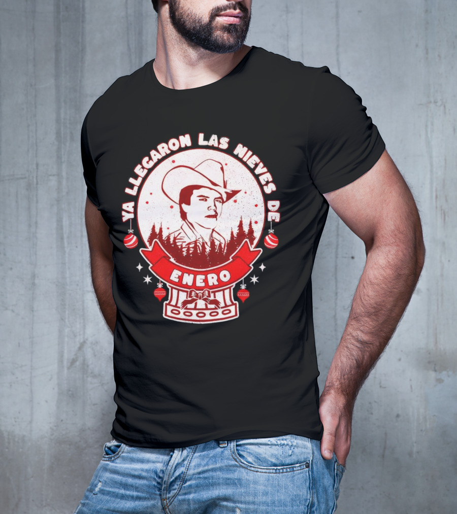 Chalino Sanchez Ya Llegaron Las Nieves De Enero Enero Christmas T-Shirt