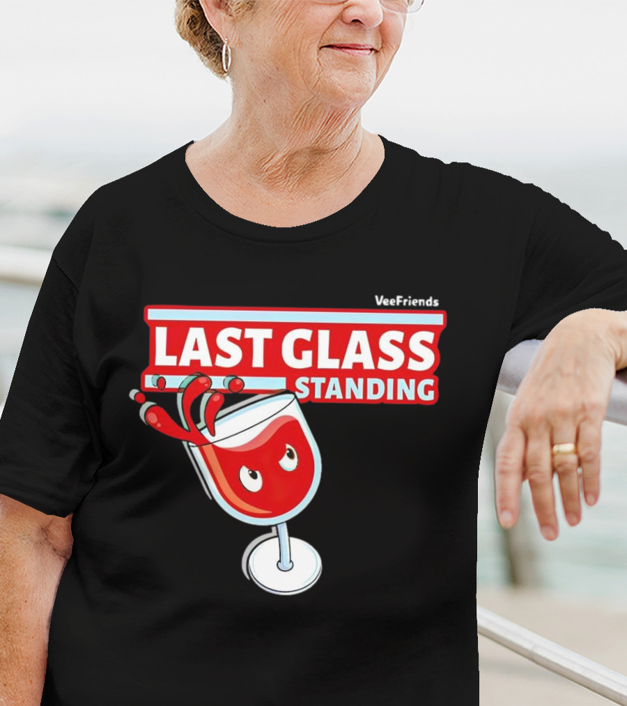 VeeFriends Last Glass Standing Wine Glass Character T-Shirt