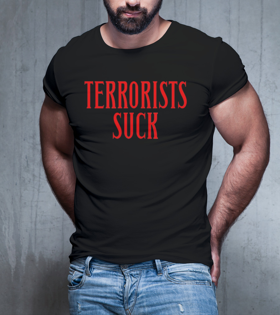 Don Frye Terrorists Suck Red T-Shirt