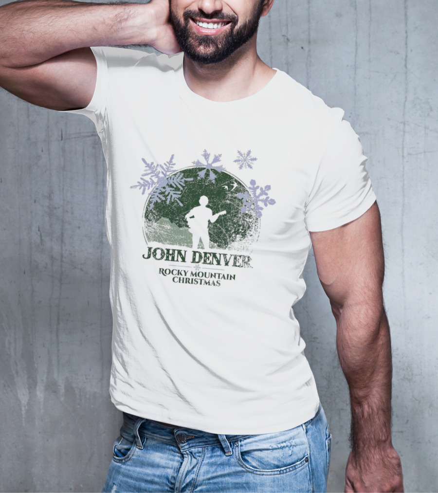 John Denver Rocky Mountain Christmas Snowflake T-Shirt