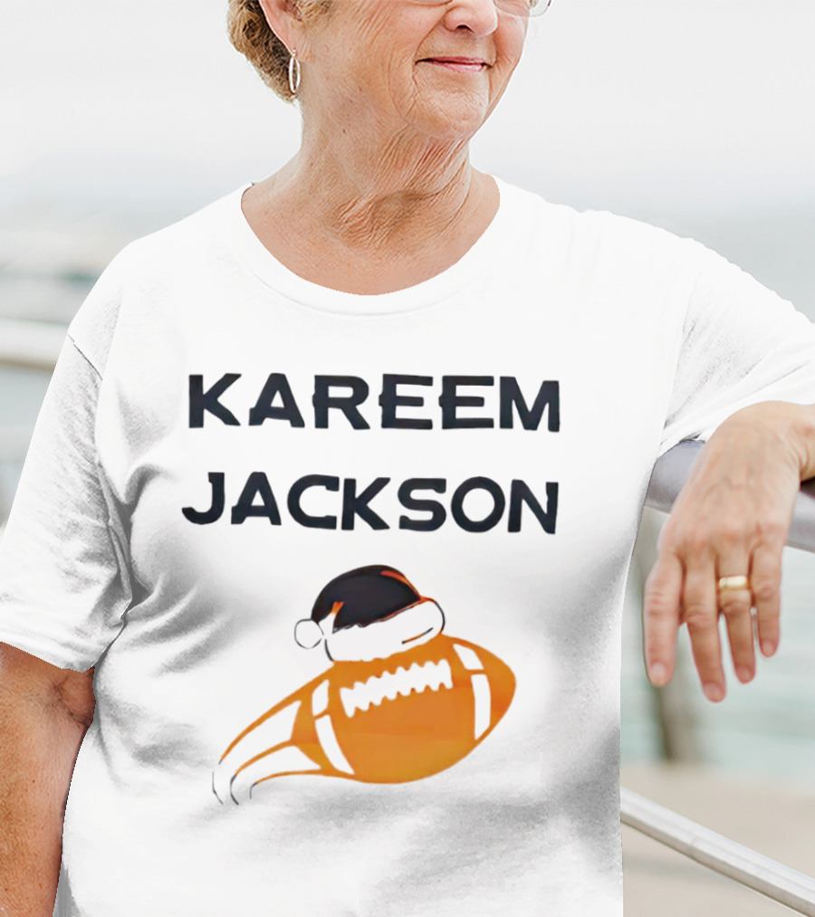 Kareem Jackson Football Santa Hat T-Shirt