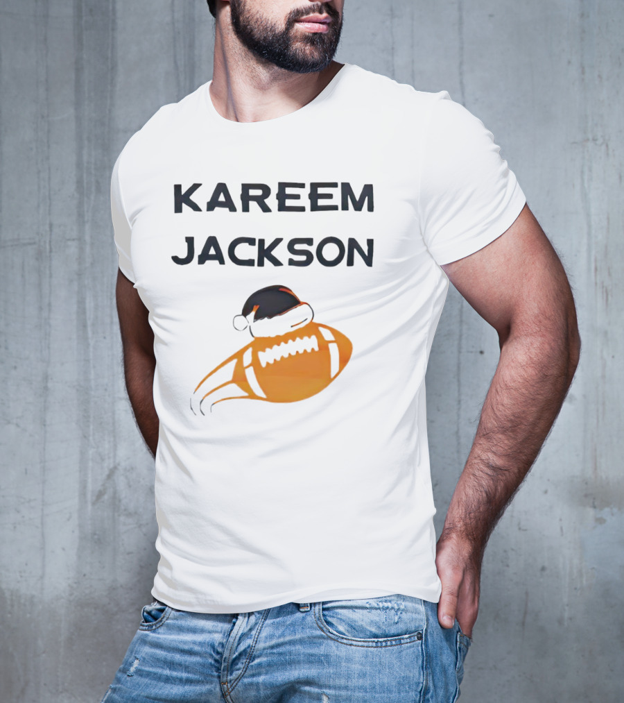 Kareem Jackson Football Santa Hat T-Shirt