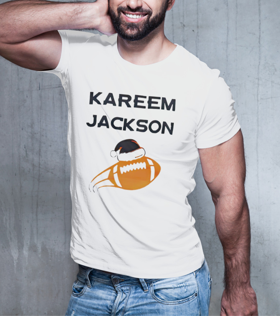 Kareem Jackson Football Santa Hat T-Shirt