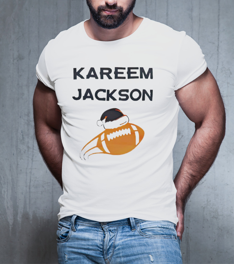 Kareem Jackson Football Santa Hat T-Shirt