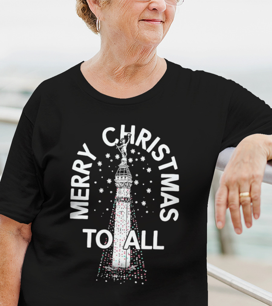 Merry Christmas To All Lights Monument T-Shirt