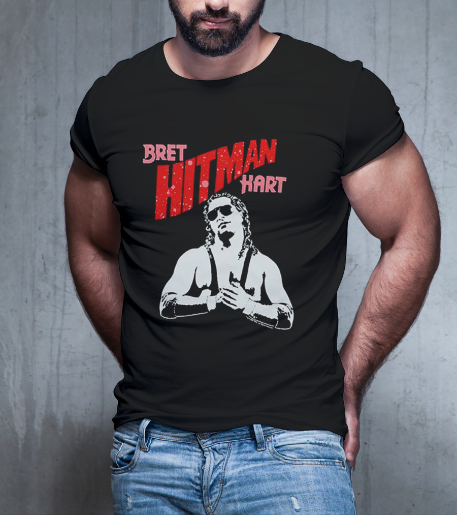 Bret Hitman Hart Wrestling Iconic T-Shirt