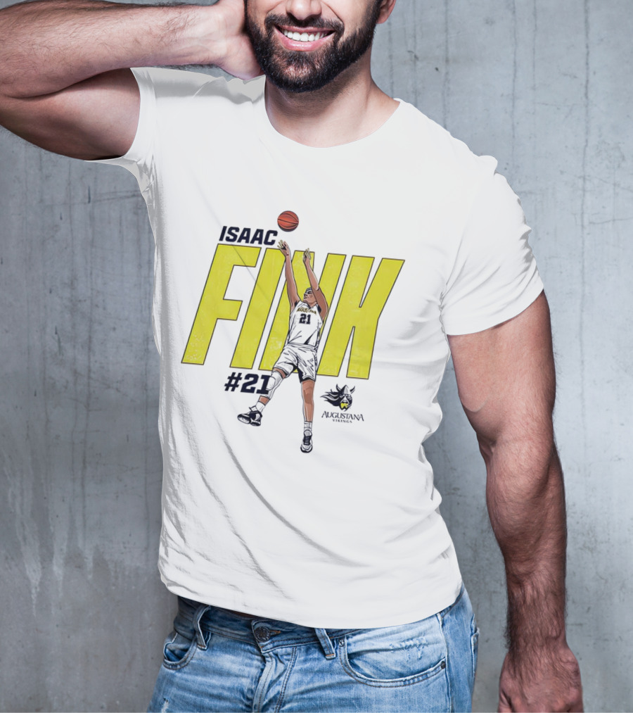 Isaac Fink #21 Augustana Vikings Basketball T-Shirt