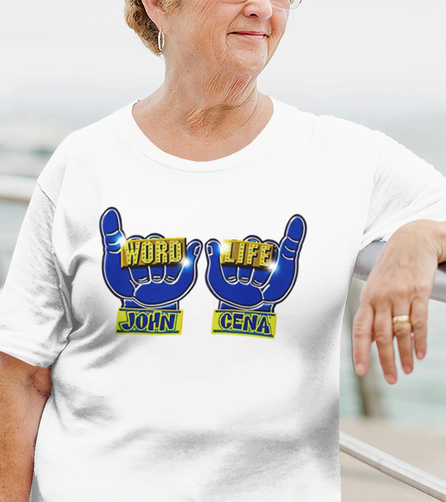 John Cena Word Life Blue Hands Iconic Gesture T-Shirt