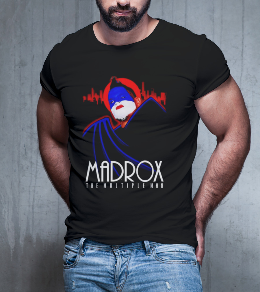 Madrox The Multiple Man City Skyline Red Blue Face Paint T-Shirt