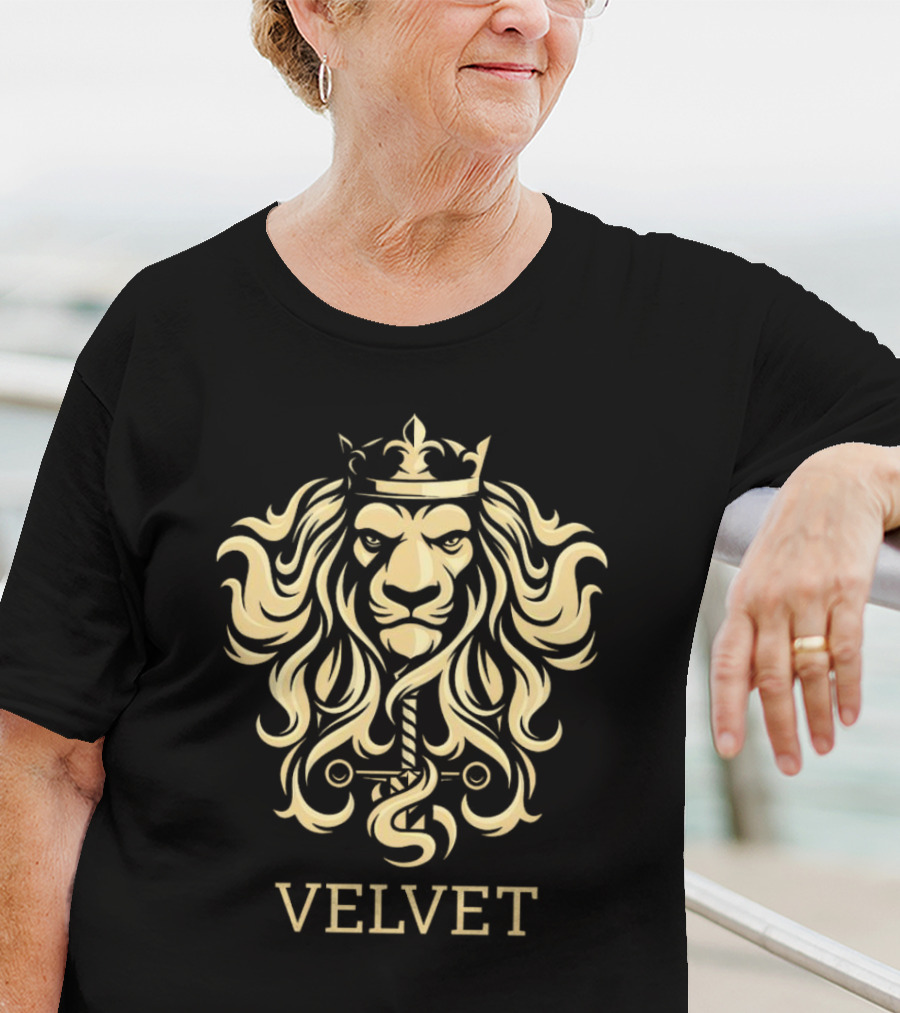 Velvet Jones Velvet Empire Lion Crown Sword T-Shirt