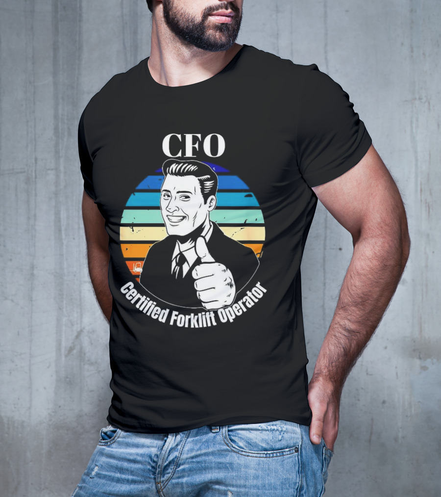 CFO Certified Forklift Operator Retro Thumbs Up T-Shirt