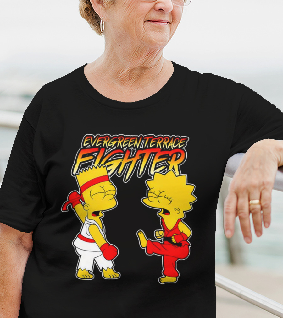 Evergreen Terrace Fighter The Simpsons Street Fighter Crossover T-Shirt