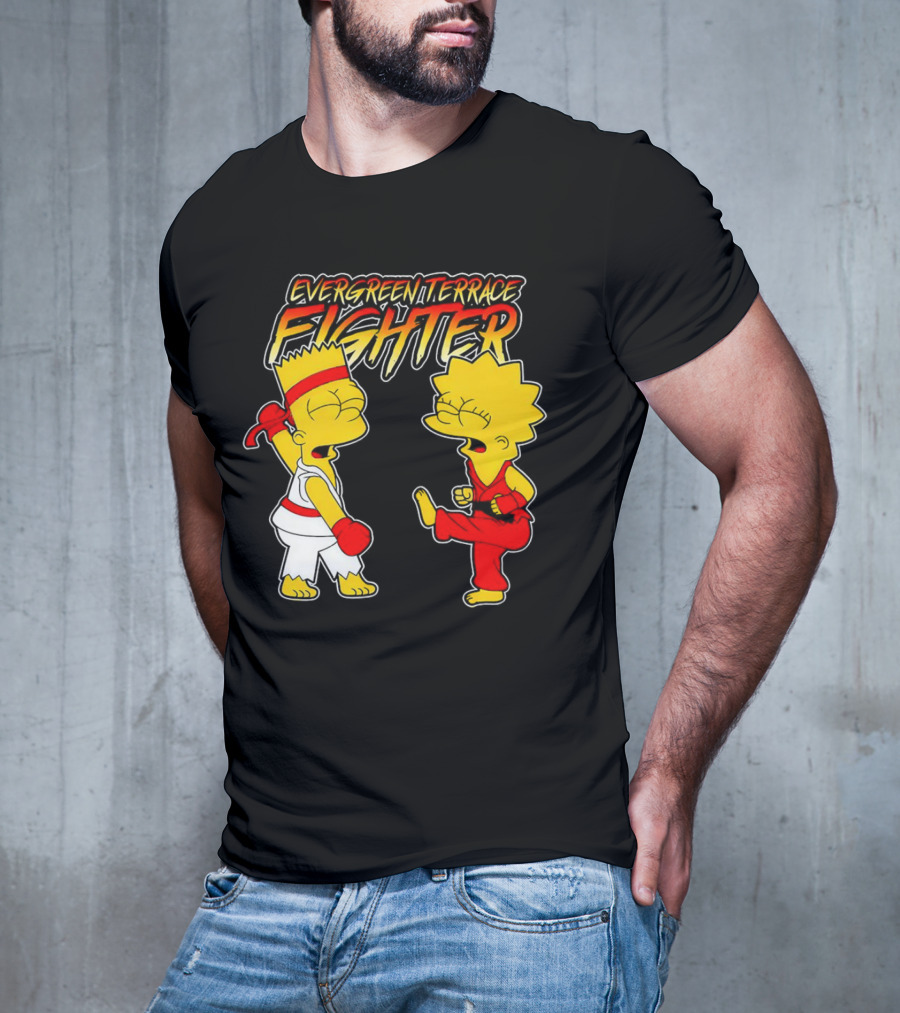 Evergreen Terrace Fighter The Simpsons Street Fighter Crossover T-Shirt