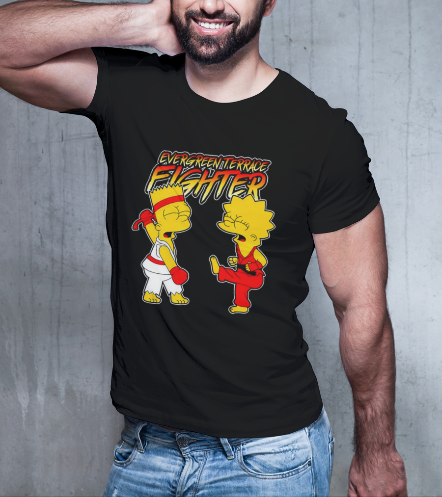 Evergreen Terrace Fighter The Simpsons Street Fighter Crossover T-Shirt