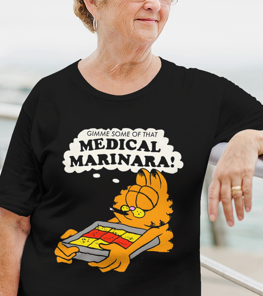Garfield Gimme Some Of That Medical Marinara With Lasagna T-Shirt