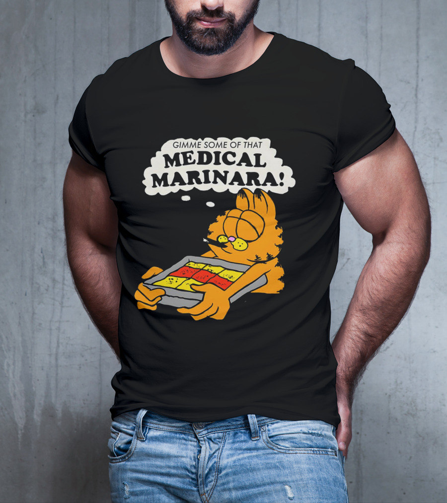 Garfield Gimme Some Of That Medical Marinara With Lasagna T-Shirt