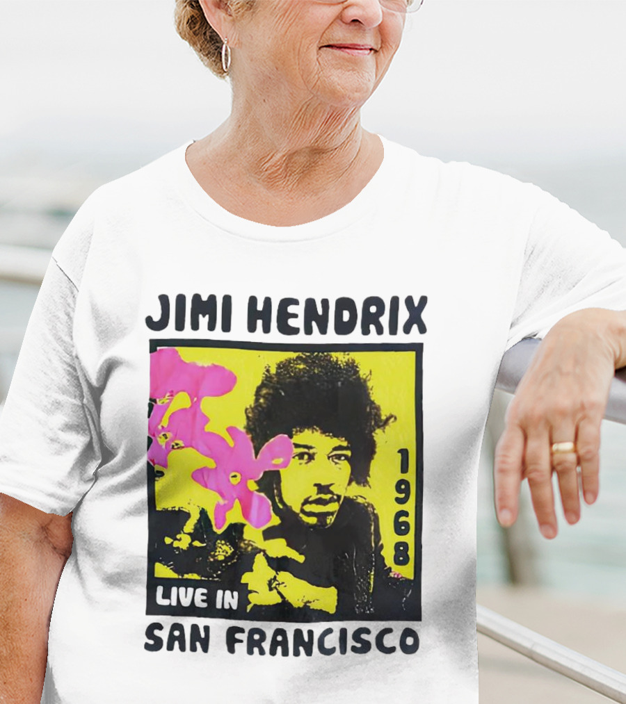 Jimi Hendrix Live In San Francisco 1968 T-Shirt