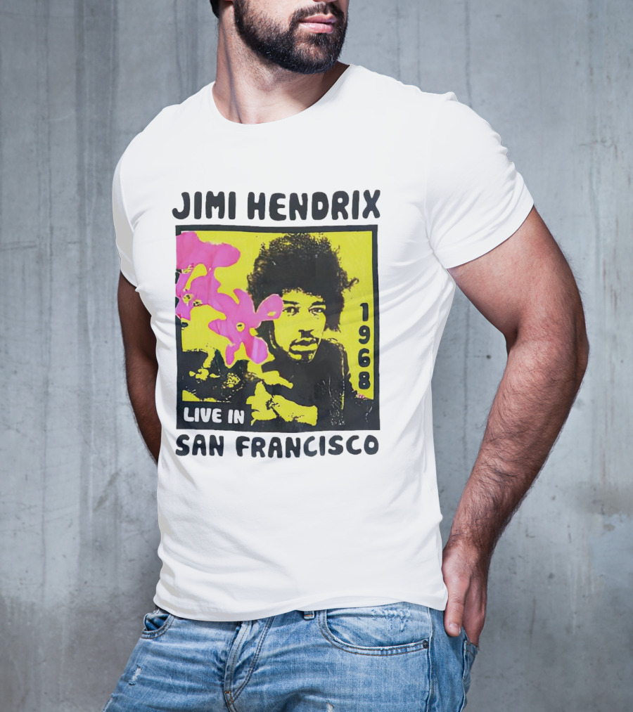 Jimi Hendrix Live In San Francisco 1968 T-Shirt