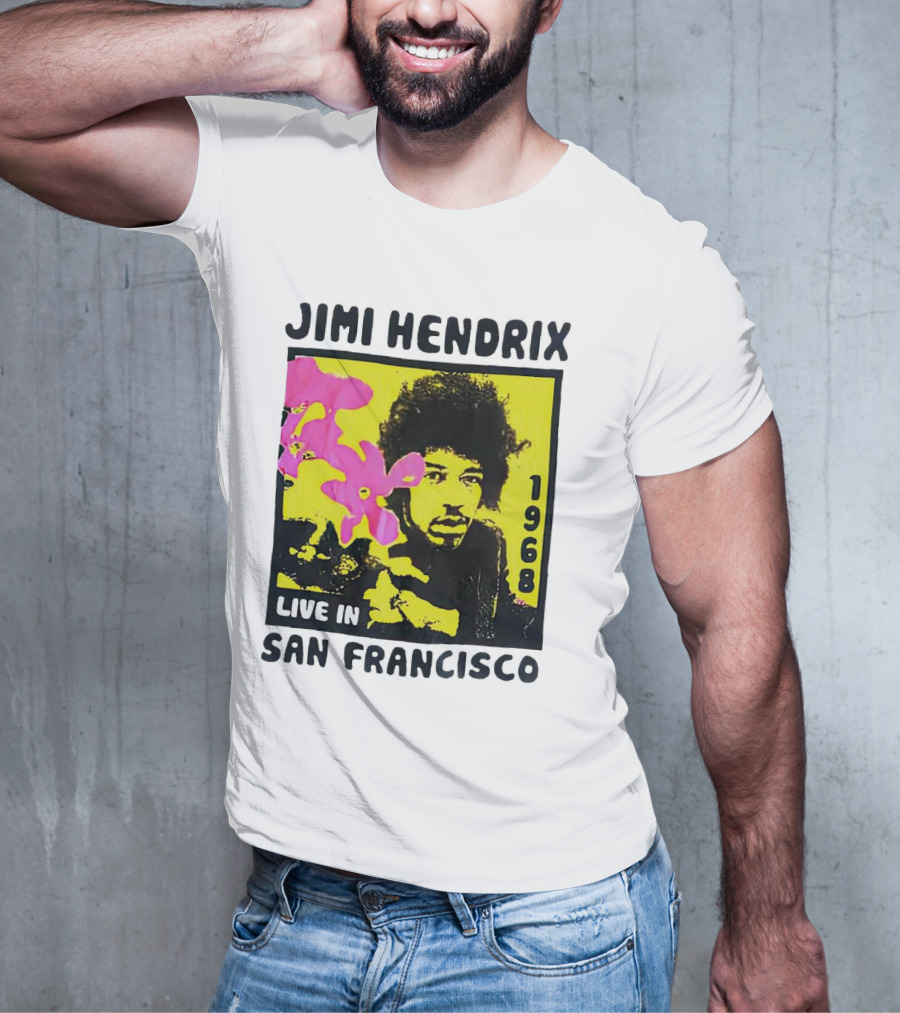 Jimi Hendrix Live In San Francisco 1968 T-Shirt