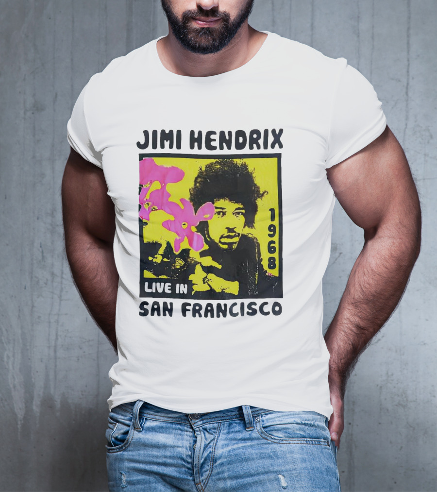 Jimi Hendrix Live In San Francisco 1968 T-Shirt