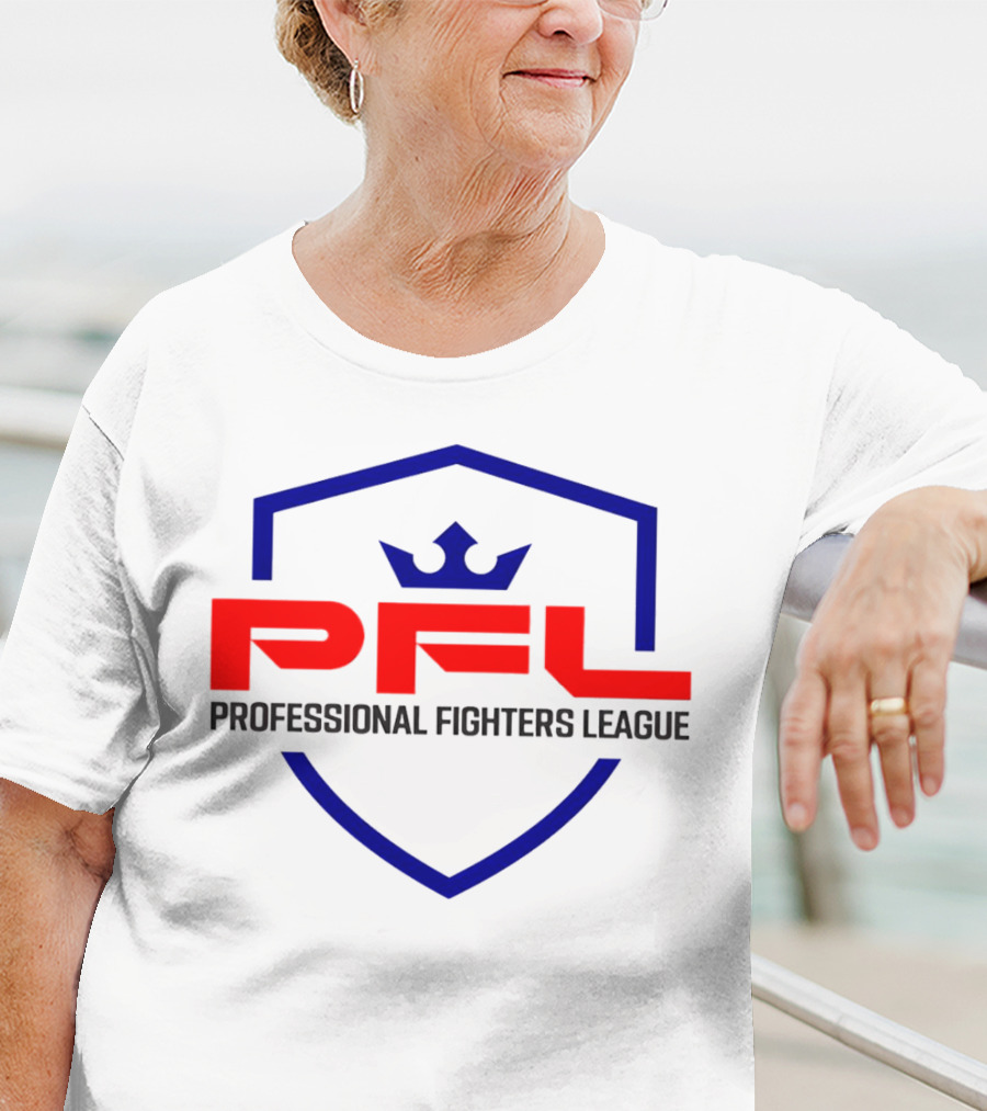 PFL Professional Fighters League Crest With Crown Emblem T-Shirt