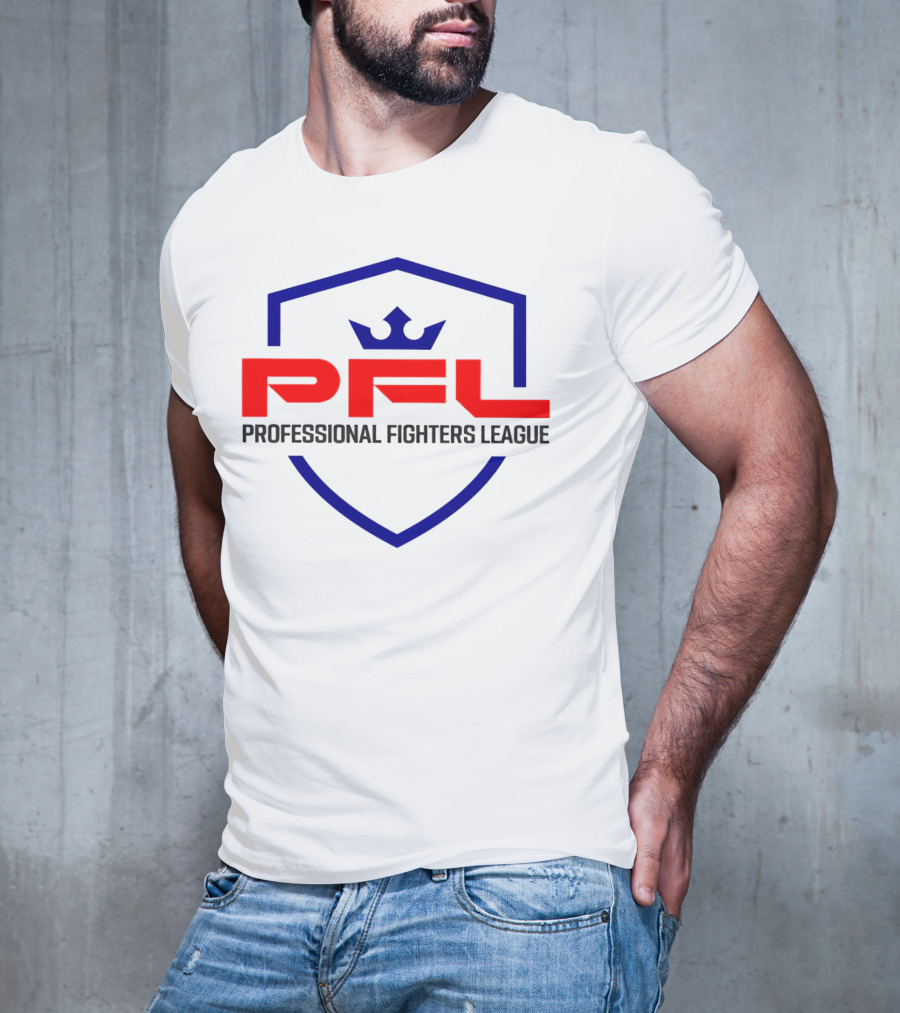 PFL Professional Fighters League Crest With Crown Emblem T-Shirt