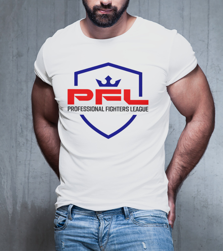 PFL Professional Fighters League Crest With Crown Emblem T-Shirt