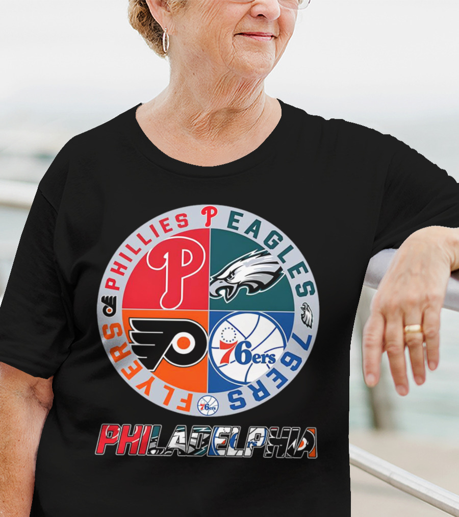 PHILADELPHIA Phillies Eagles 76ers Flyers T-Shirt