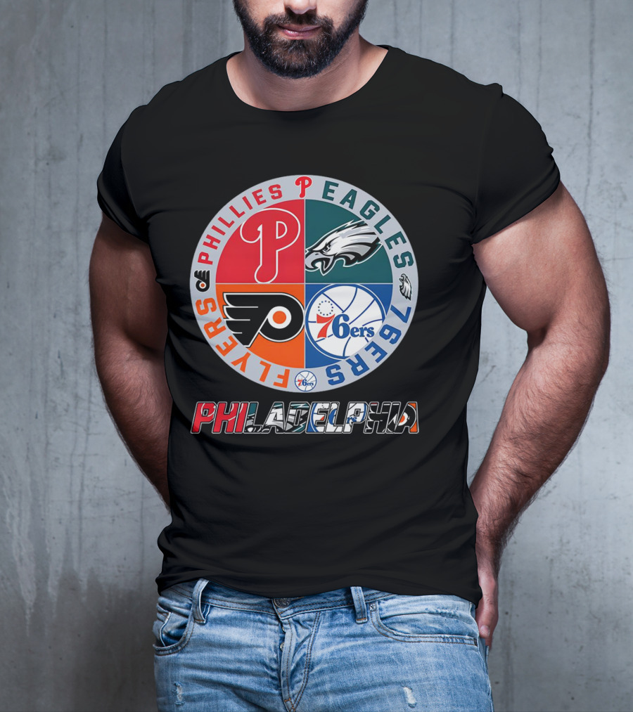 PHILADELPHIA Phillies Eagles 76ers Flyers T-Shirt