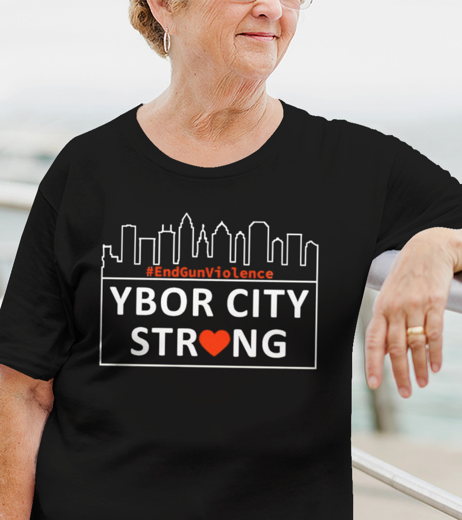 Ybor City Strong #EndGunViolence Skyline Heart T-Shirt