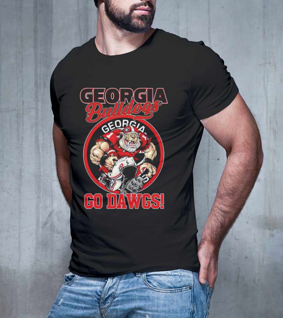 Georgia Bulldogs Go Dawgs Bulldog Mascot Georgia Football T-Shirt