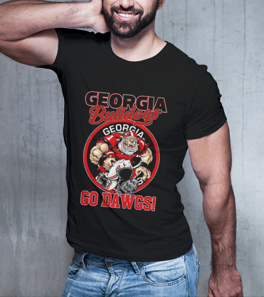 Georgia Bulldogs Go Dawgs Bulldog Mascot Georgia Football T-Shirt