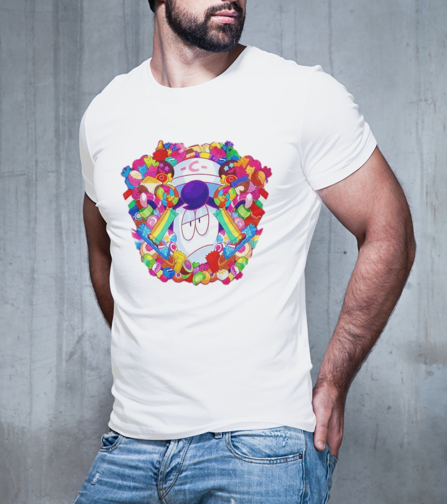 Pelo Overwhelming Sweet Candy Explosion Colorful Sweets Rainbow Lollipops T-Shirt