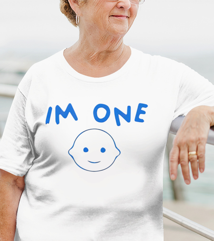 Sinjin Drowning I'm One Blue Smiley Face T-Shirt