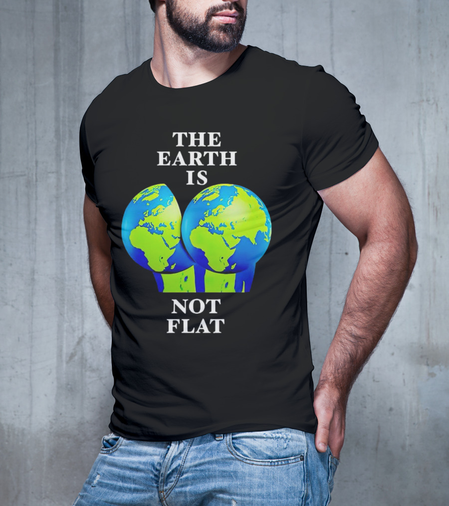 The Earth Is Not Flat Double Globe Visual T-Shirt