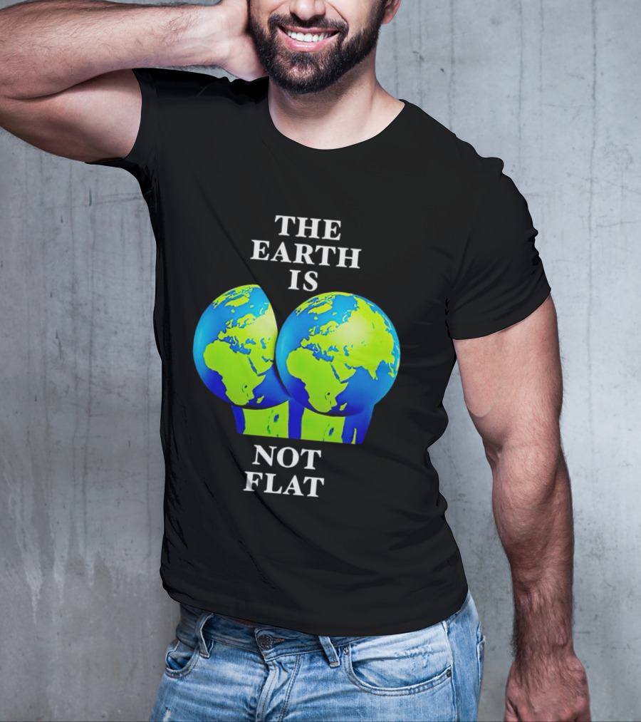 The Earth Is Not Flat Double Globe Visual T-Shirt